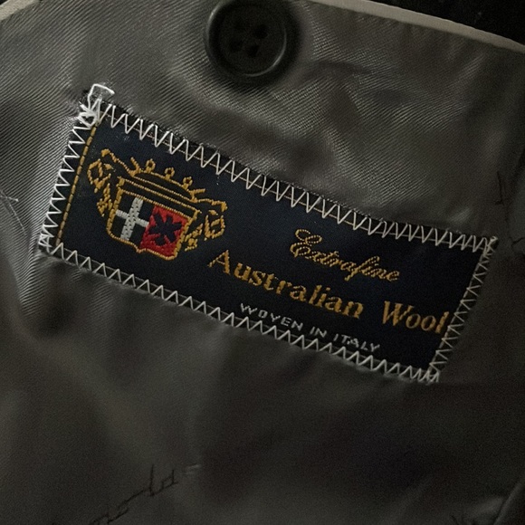 Mens long wool/cashmere blend coat blazer - Picture 2 of 9